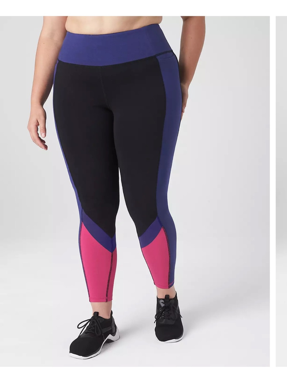 NWT lane Bryant LIVI Signature Stretch High-Rise 7/8 Legging - Colorblock 18/20